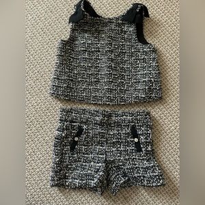 Janie and Jack Tweed short and top set